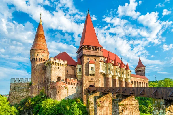 Mittelalterliche Hunyad Corvin Burg Hunedoara Stadt Siebenbürgen Regiom Rumänien Europa — Stockfoto