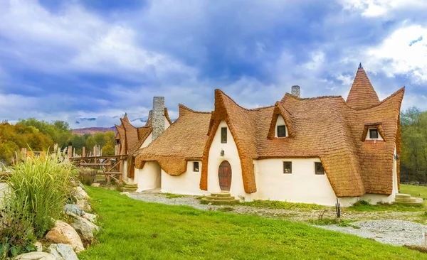 Castelo Barro Conto Fadas Aldeia Porumbacu Região Sibiu Roménia — Fotografia de Stock