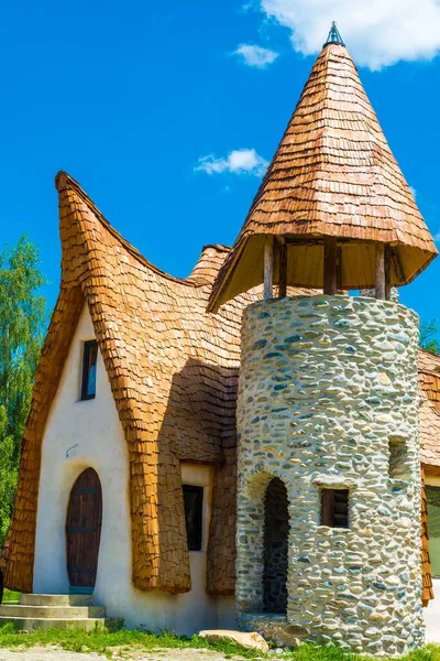Fairytale Clay Castle Porumbacu Village Sibiu Region Romania Royalty Free Stock Photos