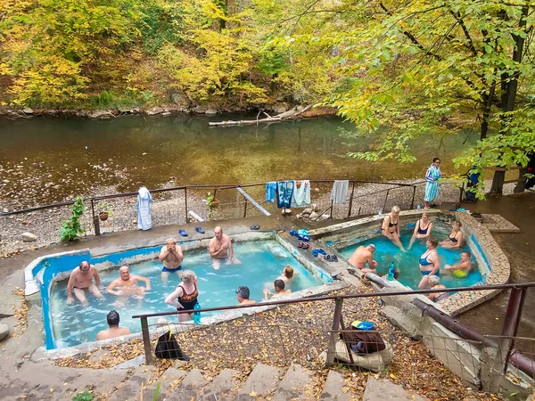 Baile Herculane Rumunia Listopada 2017 Termy Zewnętrzne Domogled National Park — Zdjęcie stockowe