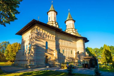Gün batımında Galata Manastırı, Iasi, Moldavya, Romanya