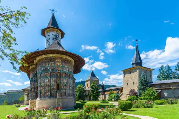 Sucevita Prawosławny Malowany Klasztor Miasto Suczawa Rumunia — Zdjęcie stockowe