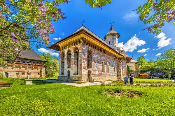 Moldovita Monasterio Iglesia Pintada Ortodoxa Moldavia Bucovina Rumania —  Fotos de Stock