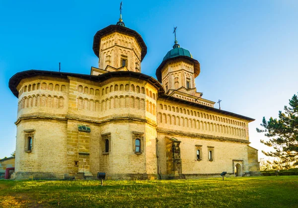 Klasztor Cetatuia Zachodzie Słońca Iasi Mołdawia Rumunia — Zdjęcie stockowe