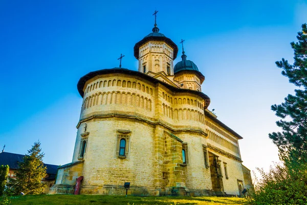 Klasztor Cetatuia Zachodzie Słońca Iasi Mołdawia Rumunia — Zdjęcie stockowe