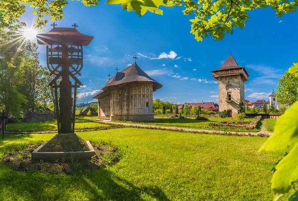 Moldovita Orthodox Geschilderde Kerk Klooster Moldavië Bucovina Roemenië — Stockfoto