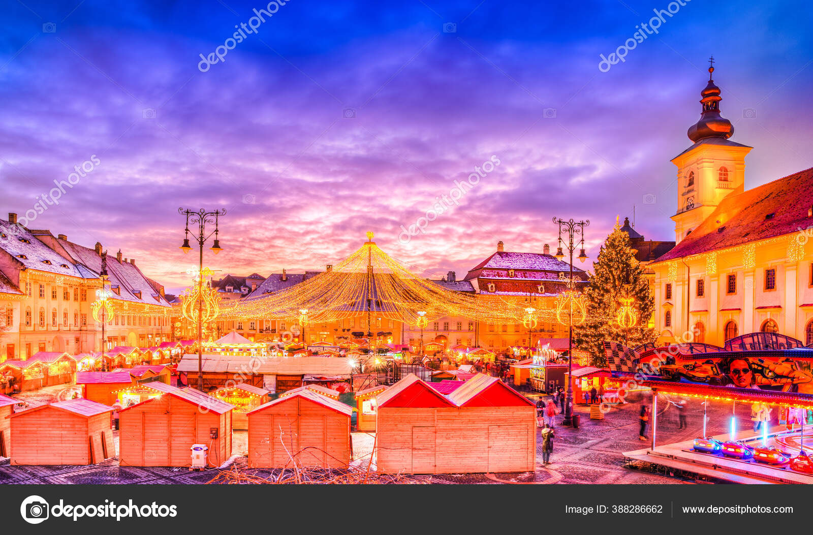 Sibiu (hermannstadt) Large Market Stock Photo, Picture and Royalty