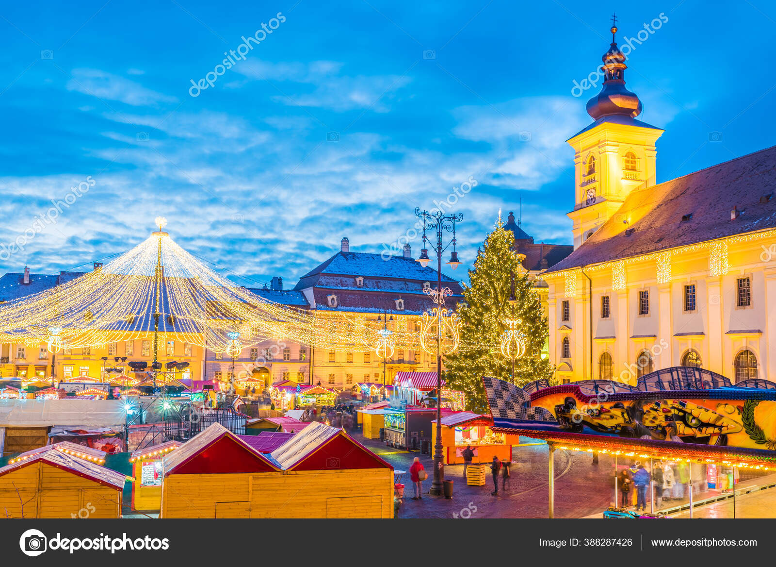 Sibiu (hermannstadt) Large Market Stock Photo, Picture and Royalty