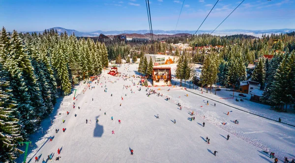 Winterlandschap Poiana Brasov Roemenië — Stockfoto