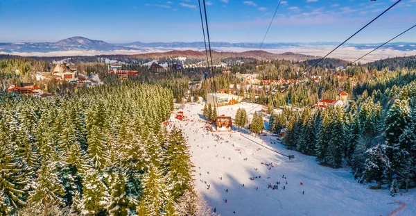 Vinterlandskap Poiana Brasov Rumänien — Stockfoto