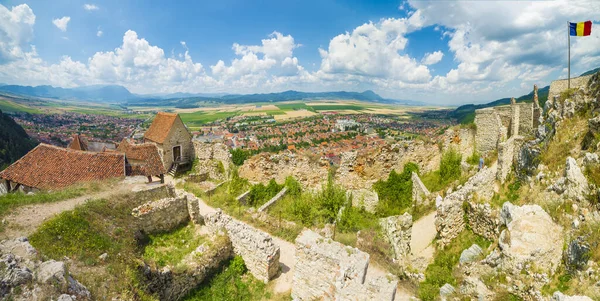 Fortaleza Medieval Rasnov Hito Brasov Transilvania Rumania —  Fotos de Stock