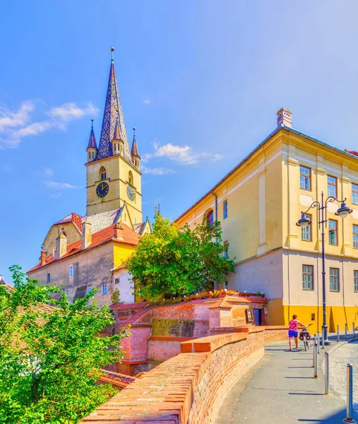 Catedral Santa María Sibiu Transilvania Rumania — Foto de Stock