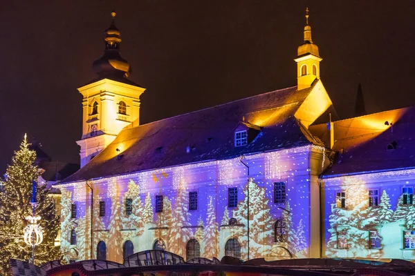 Mercado Navidad Sibiu Transilvania Rumania — Foto de Stock