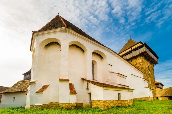 Iglesia Fortificada Pueblo Viscri Transilvania Rumania Protegida Por Patrimonio Unesco — Foto de Stock