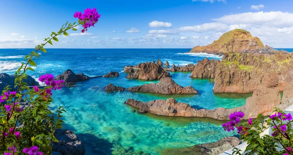 Natürlicher Pool Porto Moniz Insel Madeira Portugal — Stockfoto