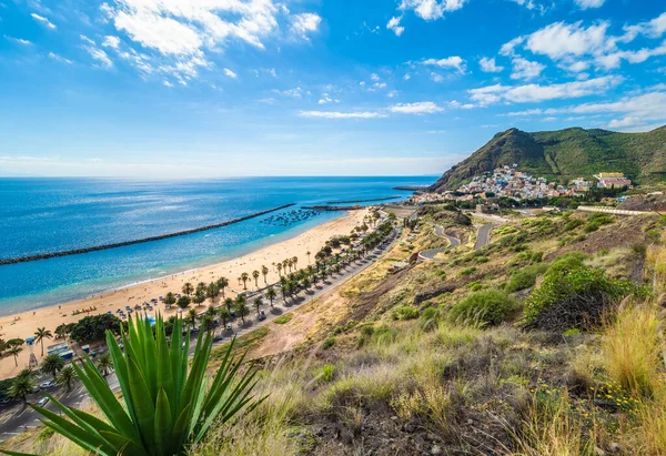 Landschap Met Strand Las Teresitas Dorp San Andres Tenerife Canarische — Stockfoto