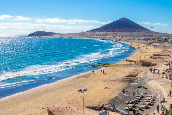 Medano Tenerife Enero 2019 Paisaje Con Playa Medano Tenerife Islas — Foto de Stock