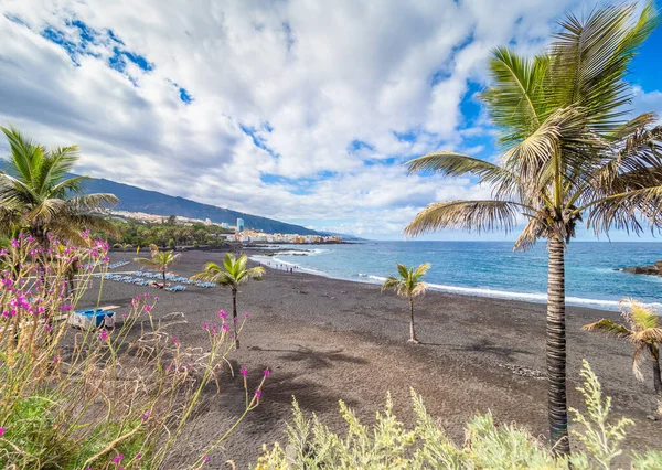 Landschaft Mit Playa Jardin Auf Puerto Cruz Insel Teneriffa Spanien — Stockfoto