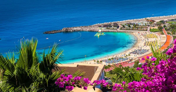 Wunderschöne Landschaft Mit Amadores Strand Auf Gran Canaria Spanien — Stockfoto