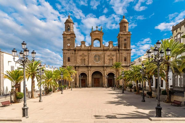 Paisagem Com Catedral Santa Ana Vegueta Las Palmas Gran Canaria — Fotografia de Stock