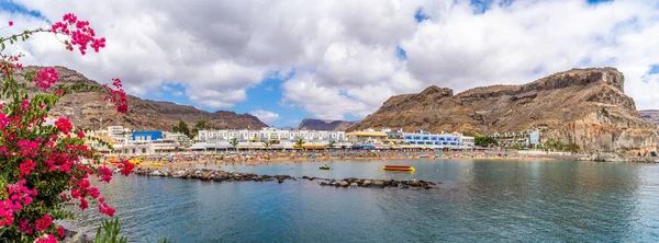 Landschap Met Puerto Mogan Eiland Gran Canaria Spanje — Stockfoto