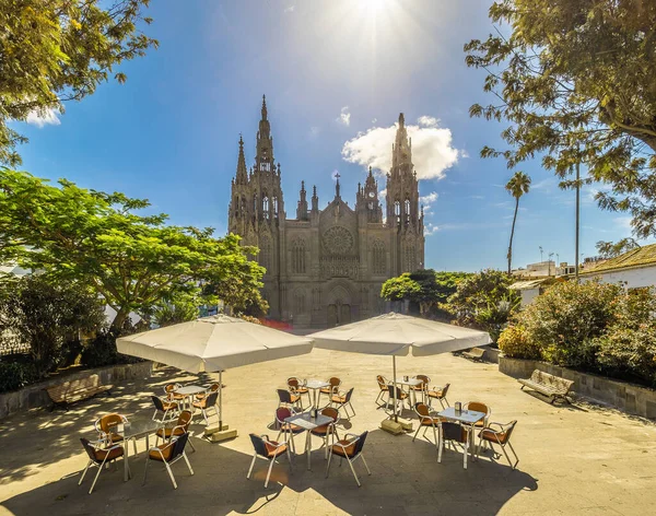 Paisagem Com Catedral San Juan Bautista Arucas Gran Canaria Espanha — Fotografia de Stock