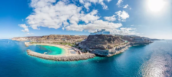 Paisagem Incrível Com Praia Amadores Gran Canaria Espanha — Fotografia de Stock