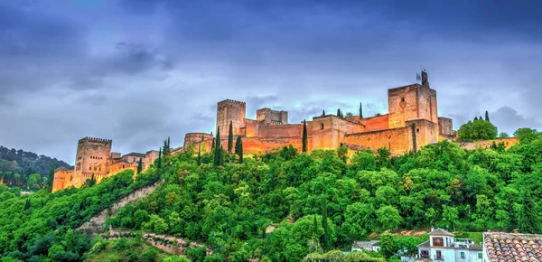 Palácio Árabe Fortaleza Alhambra Andaluzia Granada Espanha — Fotografia de Stock