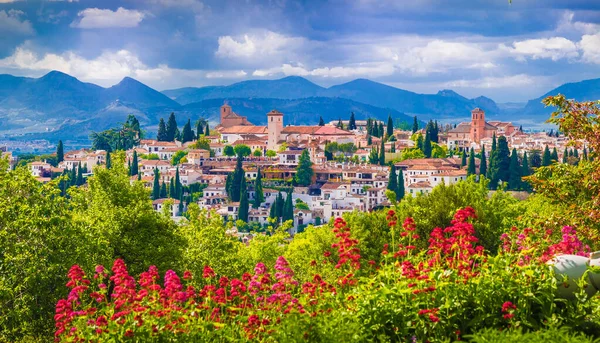 Veduta Del Quartiere Medievale Albaicin Granada Andalusia Spagna — Foto Stock