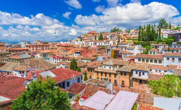 Pemandangan Distrik Abad Pertengahan Albaicin Granada Andalusia Spanyol — Stok Foto