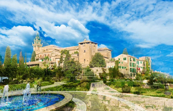 Charterhouse Royal Carthusian Monastery Valldemossa Village Palma Mallorca Spanje — Stockfoto