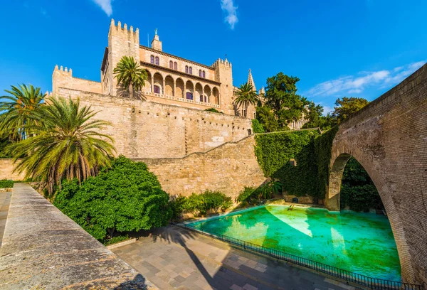 Almudaina Kraliyet Sarayı Palma Mallorca Adaları Spanya — Stok fotoğraf