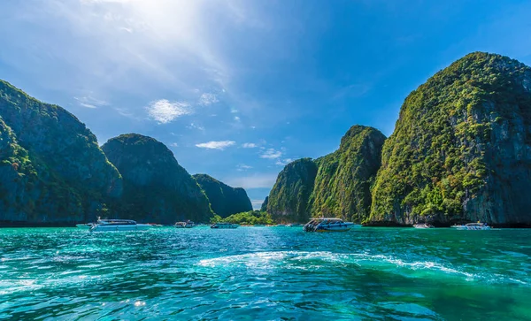 Κόλπος Των Μάγια Στο Νησί Phi Phi Leh Ταϊλάνδη — Φωτογραφία Αρχείου