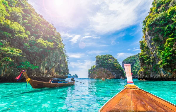 Vue Baie Loh Samah Île Phi Phi Thaïlande — Photo