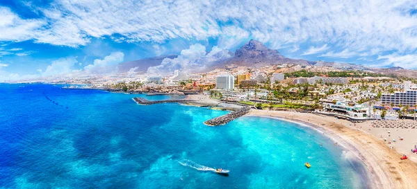 Vue Aérienne Avec Plage Las Americas Costa Adeje Tenerife Canaries — Photo