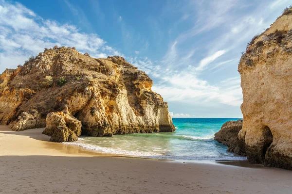 Landskap Med Praia Dos Tres Irmaos Berömd Strand Algarve Portugal — Stockfoto