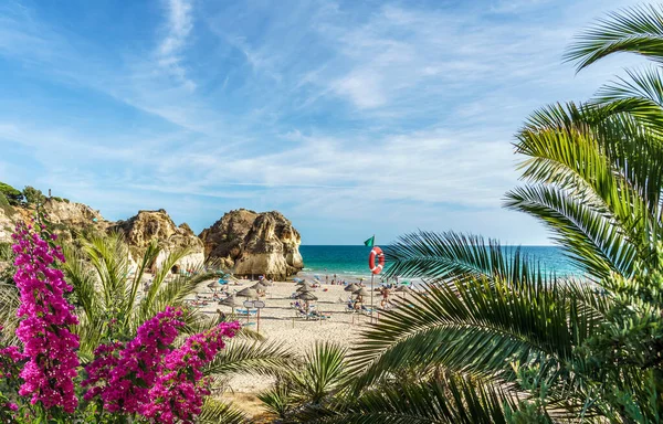 Landschap Met Praia Dos Tres Irmaos Beroemd Strand Algarve Portugal — Stockfoto