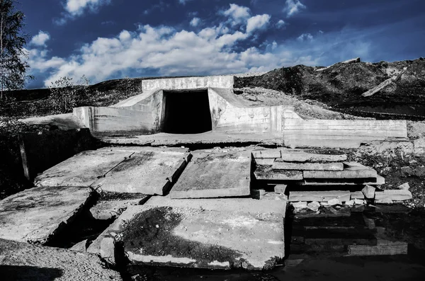 Bomb shelter from chemical attack of radiation — Stock Photo, Image