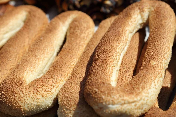Ekmek Tatlı Kek Srail Bir Fırında Closeup — Stok fotoğraf