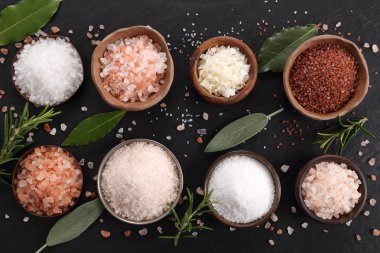 Pembe tuz Himalaya tuz kaba ve ince bakın. Üstten görünüm.