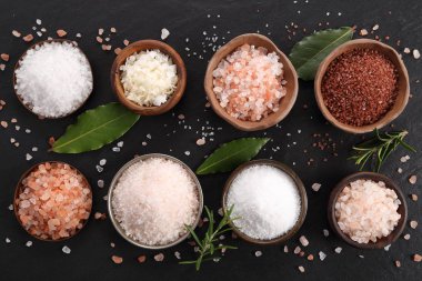 Pembe tuz Himalaya tuz kaba ve ince bakın. Üstten görünüm.