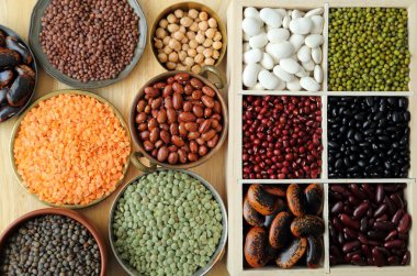 Mercimek, bezelye ve fasulye.