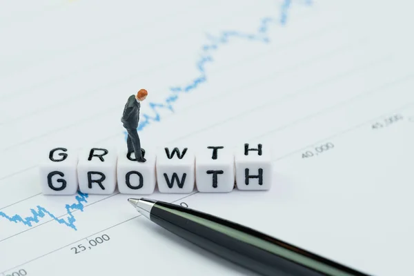 事業の成長または投資コンセプトのリターン増加、ミニアット — ストック写真