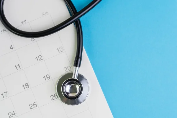 Health care and medical exam schedule calendar, reminder or appo — Stock Photo, Image