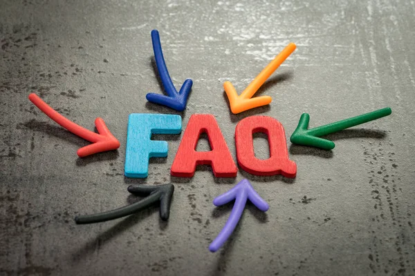 FAQ, Frequently asked question, all important question and answe Stock Photo