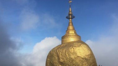 Pagoda, Yangon ünlü Budist dönüm noktası zaman atlamalı görünümü, Myanmar (Burma).