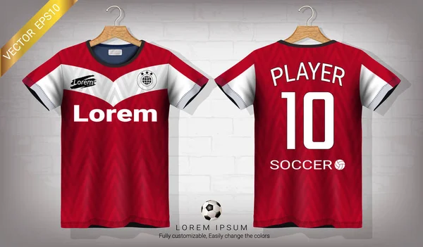 Camiseta Fútbol Camiseta Modelo Deportivo Diseño Gráfico Para Kit Fútbol — Vector de stock