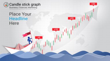 Kavramı, Şamdan desen yükseliş ve düşüş ile ticaret Forex borsa yatırım finansal grafik tarzı.