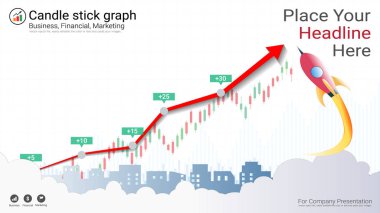 Kavramı, Şamdan desen yükseliş ve düşüş ile ticaret Forex borsa yatırım finansal grafik tarzı.
