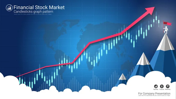 Inwestycji Giełdzie Forex Trading Koncepcja Wzór Świecznik Uparty Niedźwiedzi Jest — Wektor stockowy